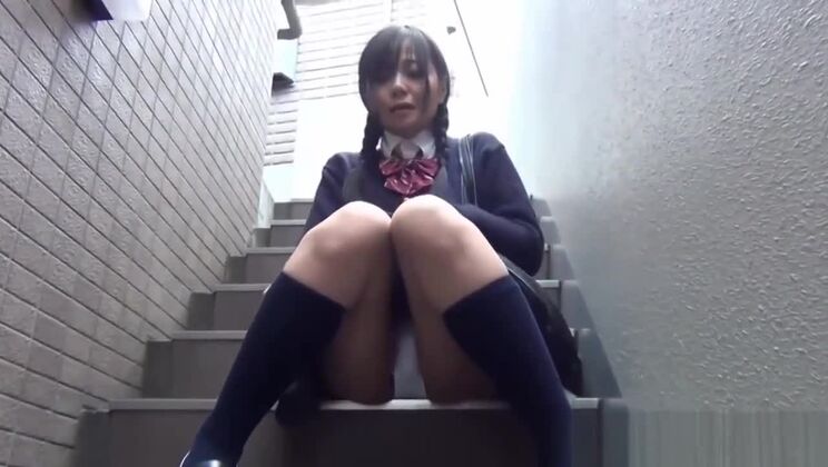Sexy Japanese lady in public place