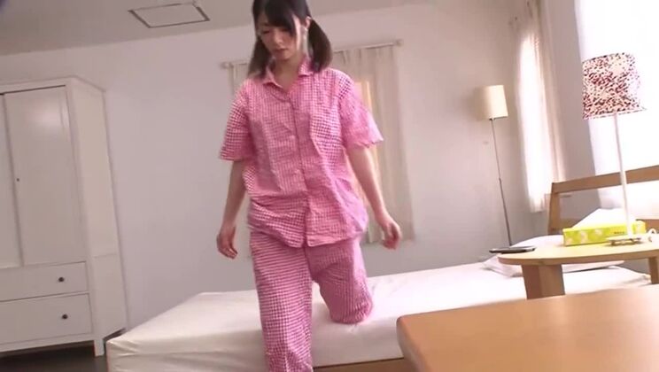 Tempting small titted oriental girl on real homemade porn video