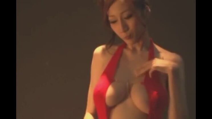 Teasing breasty Japanese lady