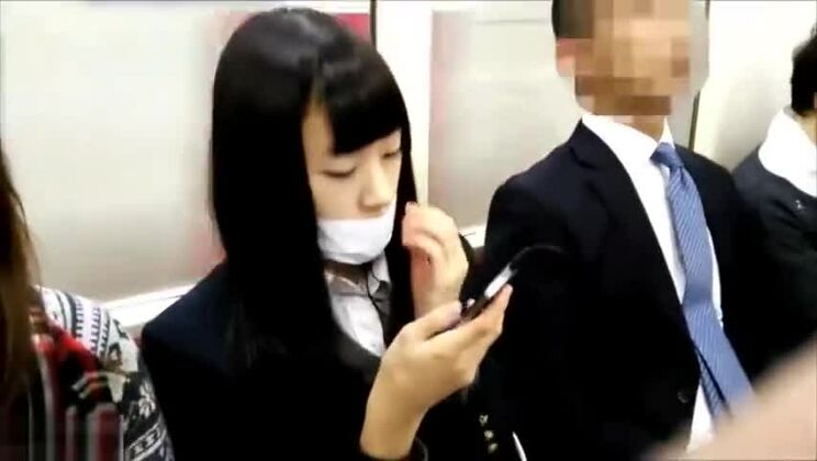 Admirable asian harlot in public place