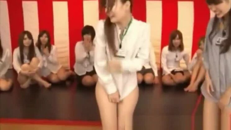 Hot oriental girl making a kinky fetish performance