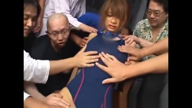 Attractive Japanese lady in interracial porn video