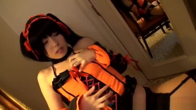 Awesome oriental huzzy in brutal gangbang