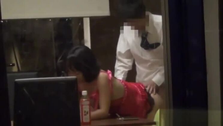 Adorable flat chested Japanese girl having a hard core fuck in public place