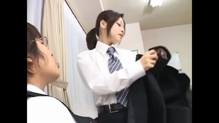 Classy flat chested Japanese harlot