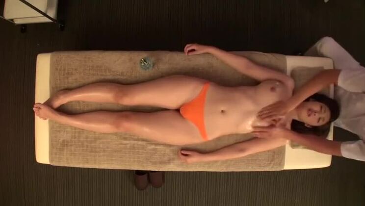 Teasing dusky Japanese Asahi Mizuno in magic orgasm massage