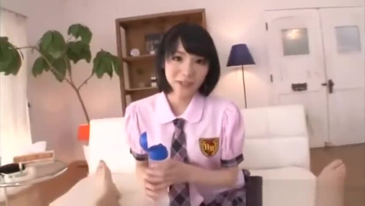 Fine-looking oriental lady perfroming in fetish sex video